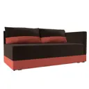 Кушетка Лига Диванов Никас 118410 150x73x82 см вельвет цвет коричневый,коралловый