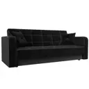 Раскладной диван Лига Диванов Тур 120492 211x82x86 см велюр цвет черный