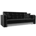 Раскладной диван Лига Диванов Тур 120509 211x82x86 см искусственная кожа цвет черный