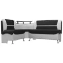 Диван Лига Диванов Сидней 107391L 172x89x135 см экокожа цвет черный/белый
