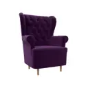Кресло Лига Диванов Торин 108507 78x104x74 см микровельвет цвет фиолетовый