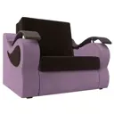 Кресло Лига Диванов Меркурий 111626 112x93x110 см микровельвет цвет коричневый/сиреневый