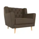 Кресло Лига Диванов Брайтон 90x85x80 рогожка цвет коричневый