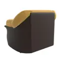 Кресло Лига Диванов Карнелла 109593 115x92x91 см микровельвет цвет коричневый/желтый