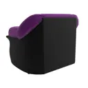 Кресло Лига Диванов Карнелла 109586 115x92x91 см микровельвет цвет черный/фиолетовый