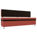 Кухонный диван Лига Диванов Стайл 111634 170x89x57 см микровельвет цвет коричневый/коралловый