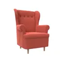 Кресло Лига Диванов Торин 116387 78x104x74 см микровельвет цвет коралловый