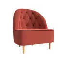 Кресло Лига диванов Амиса 110050 76x82x65 см микровельвет цвет коралловый