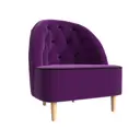 Кресло Лига диванов Амиса 110053 76x82x65 см микровельвет цвет фиолетовый/черный