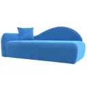 Диван Лига Диванов 022 118938L 213x90x82 см велюр цвет голубой