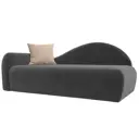 Диван Лига Диванов 022 118945L 213x90x82 см велюр цвет серый/бежевый