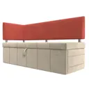 Диван Лига Диванов Стоун 117770L 182x87x65 см вельвет цвет бежевый,коралловый