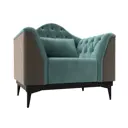 Кресло Лига диванов Флорида 104x95x87 см велюр цвет бирюзовый/коричневый