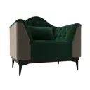 Кресло Лига диванов Флорида 104x95x87 см велюр цвет зелёный/коричневый