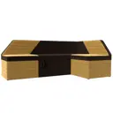 Диван кухонный Лига Диванов Дуглас 110637 190x84x122 см микровельвет цвет коричневый/желтый