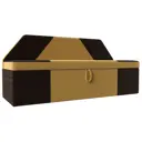 Диван кухонный Лига диванов Дуглас 182x84x64 см микровельвет цвет коричневый/желтый