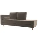Кушетка Лига Диванов Прайм 100876L 212x87x81 см велюр цвет коричневый