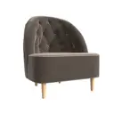 Кресло Лига диванов Амиса 110042 76x82x65 см велюр цвет коричневый/бежевый