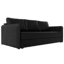 Диван Лига Диванов Слим 119799 204x90x105 см искусственная кожа цвет черный