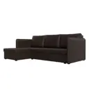 Диван Лига Диванов Слим 119986L 213x85x140 см искусственная кожа цвет коричневый