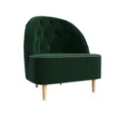 Кресло Лига диванов Амиса 110041 76x82x65 см велюр цвет зелено-бежевый