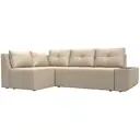 Диван Лига Диванов Амадэус 109701L 262x69x169 см экокожа цвет бежевый