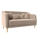 Диван Лига Диванов Киото 153x92x81 см велюр цвет бежевый