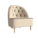 Кресло Лига диванов Амиса 110058 76x82x65 см экокожа цвет бежевый/коричневый