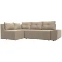 Диван Лига Диванов Амадэус 109681L 262x69x169 см велюр цвет бежевый