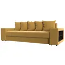 Диван Лига Диванов Дубай 110545R 243x80x106 см вельвет цвет желтый