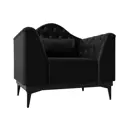 Кресло Лига диванов Флорида 112330 104x95x87 см искусственная кожа цвет чёрный