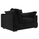 Кресло Лига диванов Пекин 115382 135x90x109 см велюр цвет чёрный