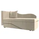 Диван Лига Диванов Гармония 28138L 135x80x75 см вельвет цвет бежевый