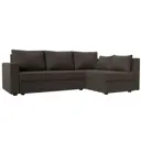 Диван Лига Диванов Мансберг 121537 230x90x141 см рогожка цвет амур коричневый