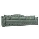 Диван раскладной Лига диванов 250x97x103 см велюр цвет brut 08 зеленый