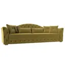 Диван раскладной Лига диванов 250x97x103 см вельвет цвет желтый
