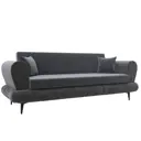 Диван раскладной Лига диванов 239x87x88 см велюр цвет серый