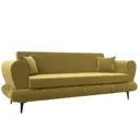 Диван раскладной Лига диванов 239x87x88 см вельвет цвет желтый