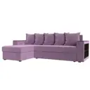 Диван раскладной Лига диванов 114167L_спб 236x85x140 см вельвет цвет сиреневый