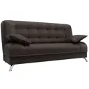 Диван раскладной Лига диванов 198x96x105 см эко-кожа цвет коричневый