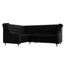 Диван кухонный Лига диванов Бронкс 114590L_спб 217 x 95 x 156 см цвет черный