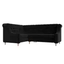 Диван кухонный Лига диванов Бронкс 110368L_спб 217 x 95 x 156 см цвет черный