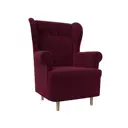 Кресло Лига Диванов Торин 116389 78x104x74 см вельвет цвет красный