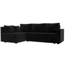 Диван раскладной Лига диванов 112527L_спб 226x90x140 см велюр цвет черный