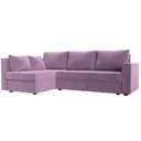 Диван раскладной Лига диванов 112534L_спб 226x90x140 см вельвет цвет сиреневый