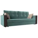 Диван раскладной Лига диванов 220x90x80 см велюр цвет бирюзовый\бежевый
