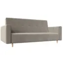 Диван раскладной Лига диванов 217x100x93 см вельвет цвет бежевый