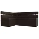 Диван кухонный угловой Лига Диванов Классик 118001L 195x91x122 см экокожа цвет коричневый