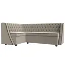 Диван кухонный Лига диванов Лофт 112628L 197 x 84 x 137 см цвет бежевый/коричневый