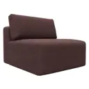 Модуль Лига диванов 129541 100x84x118 см замша цвет joly 09 бордовый